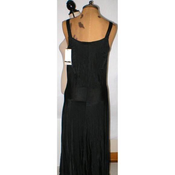 New NWT 4 Womens 40 Diana Gallesi Dress Designer Italy Black Cowl Beaded Straps - Picture 5 of 12